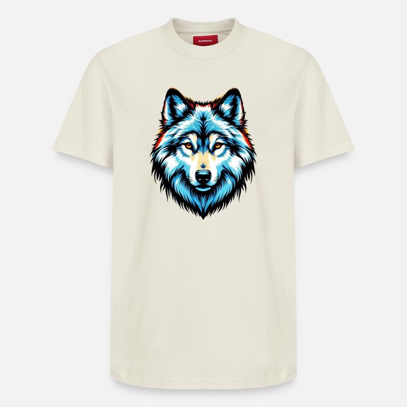 Loup - T-shirt unisexe décontracté en coton Supima – de SPREAD - blanc cassé