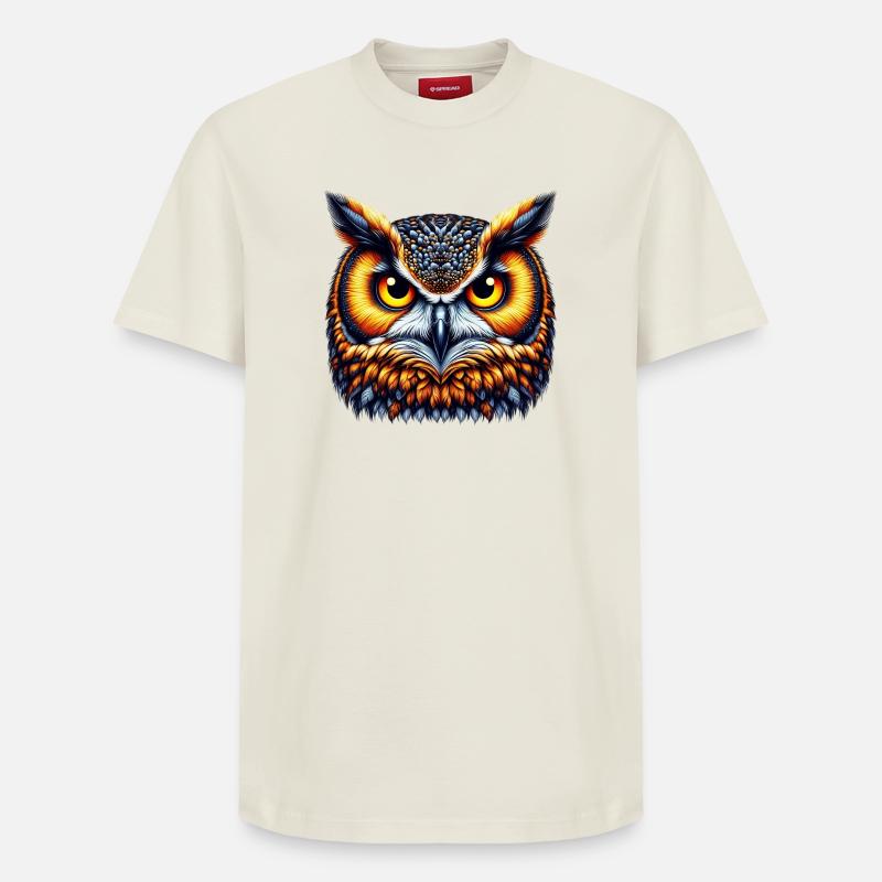 Eule - Relaxed Unisex Supima Cotton T-Shirt – von SPREAD - Naturweiß