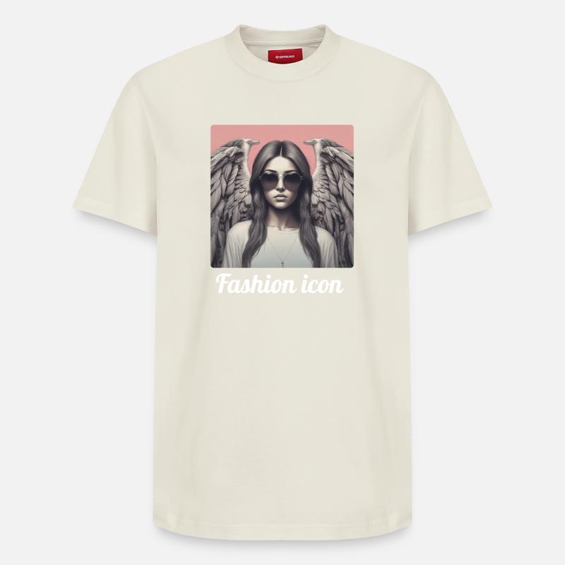 Icône de la mode - T-shirt unisexe décontracté en coton Supima – de SPREAD - blanc cassé