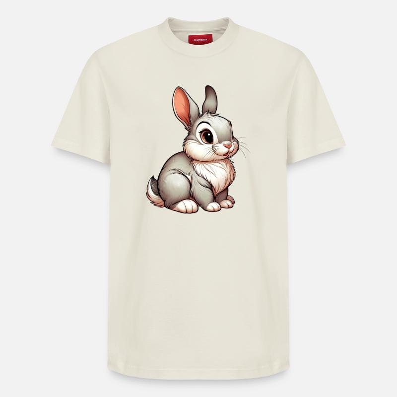 Lapin - T-shirt unisexe décontracté en coton Supima – de SPREAD - blanc cassé
