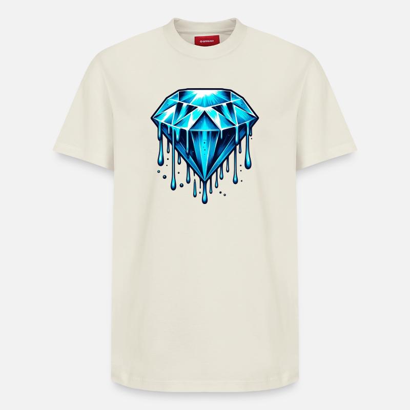 Diamant - T-shirt unisexe décontracté en coton Supima – de SPREAD - blanc cassé