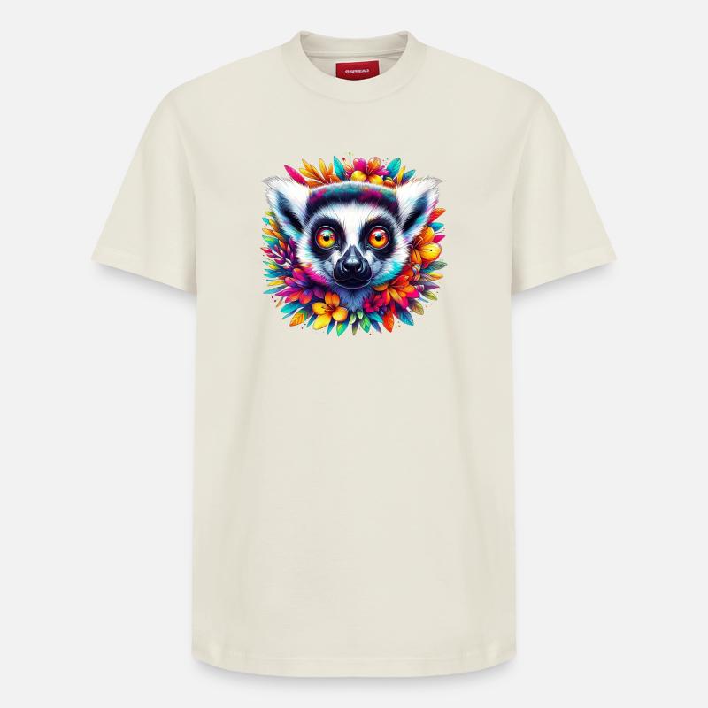 Lémurien - T-shirt unisexe décontracté en coton Supima – de SPREAD - blanc cassé