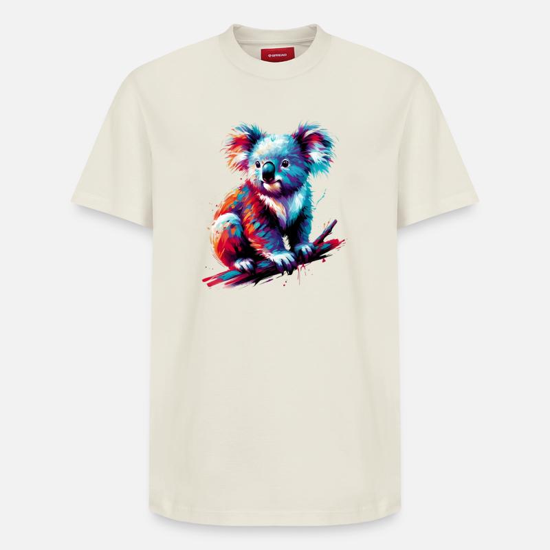 Koala - Relaxed Unisex Supima Cotton T-Shirt – von SPREAD - Naturweiß