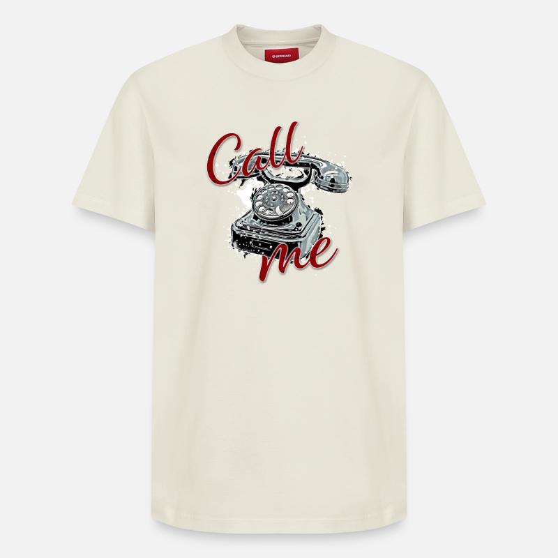 Appelle-moi!!! - T-shirt unisexe décontracté en coton Supima – de SPREAD - blanc cassé