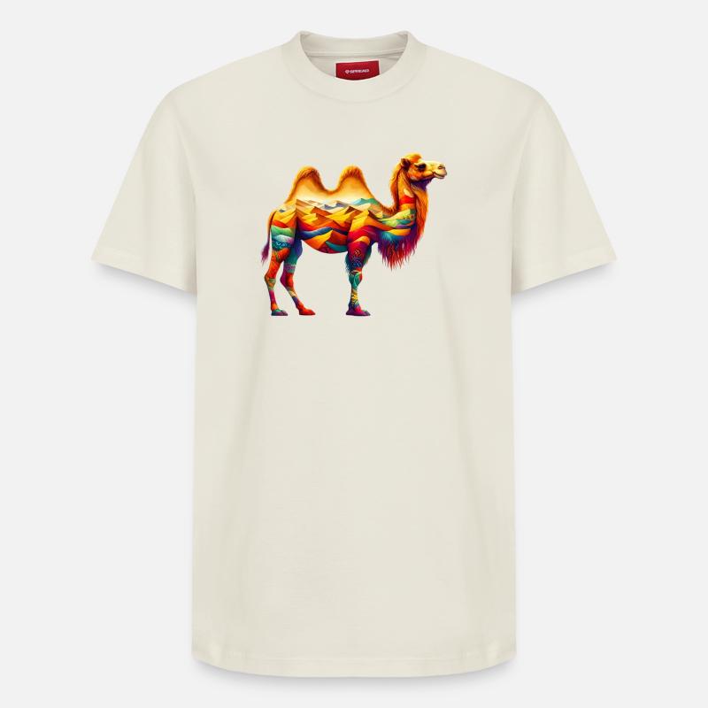 Chameau - T-shirt unisexe décontracté en coton Supima – de SPREAD - blanc cassé