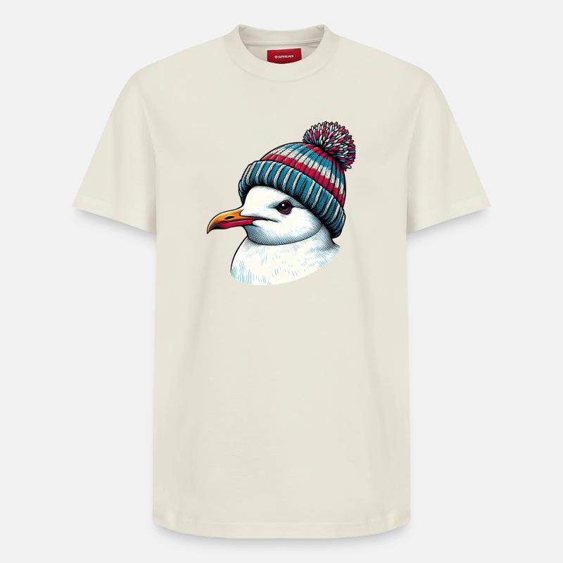 Mouette - T-shirt unisexe décontracté en coton Supima – de SPREAD - blanc cassé