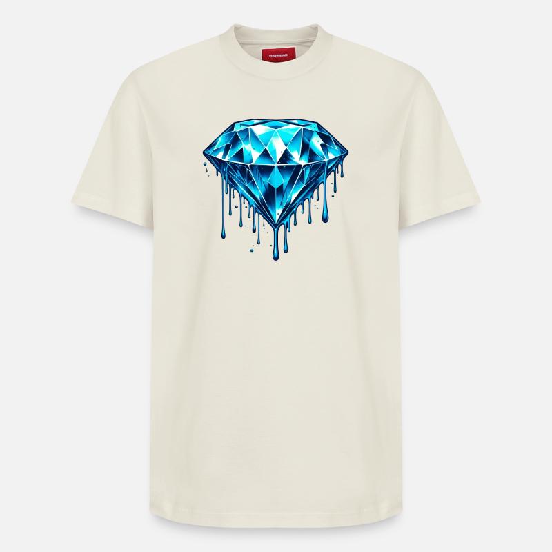 Diamant - T-shirt unisexe décontracté en coton Supima – de SPREAD - blanc cassé
