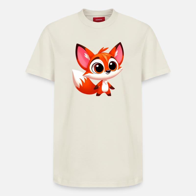 Renard - T-shirt unisexe décontracté en coton Supima – de SPREAD - blanc cassé