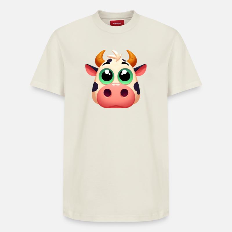 Vache - T-shirt unisexe décontracté en coton Supima – de SPREAD - blanc cassé