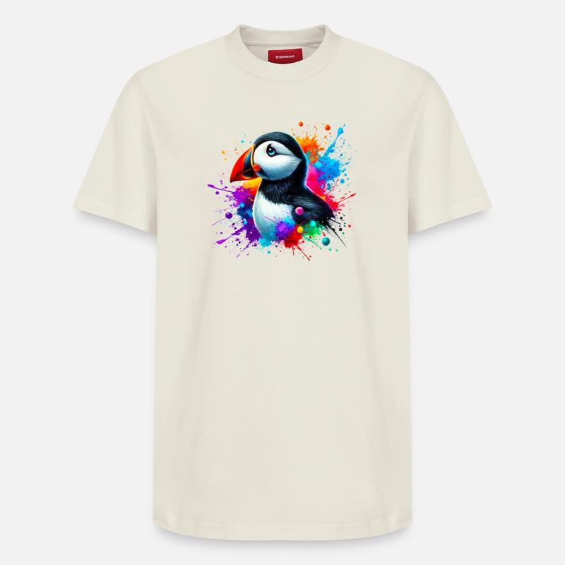 Macareux - T-shirt unisexe décontracté en coton Supima – de SPREAD - blanc cassé
