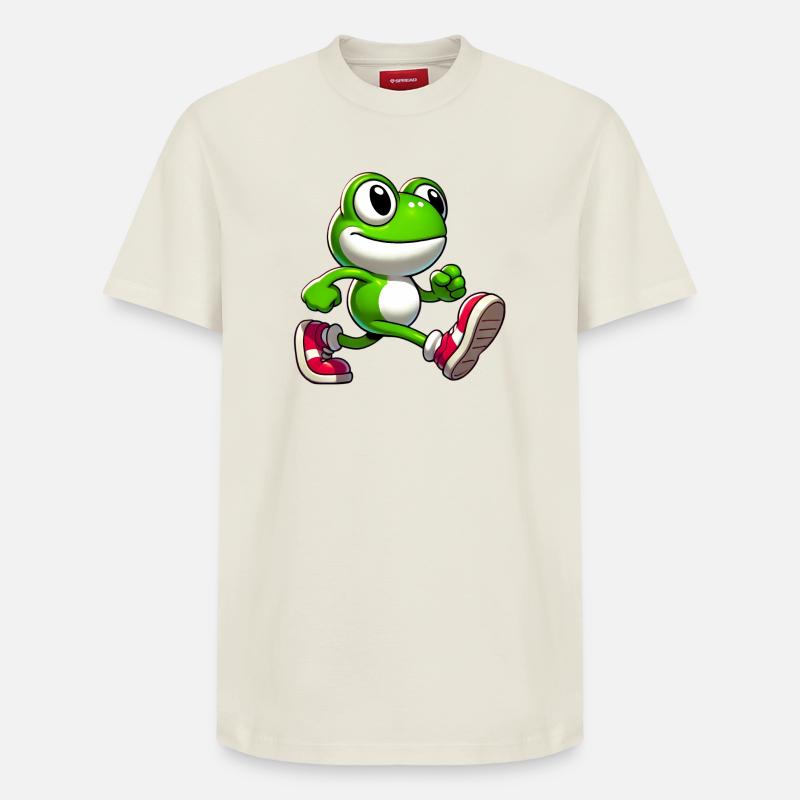 Grenouille - T-shirt unisexe décontracté en coton Supima – de SPREAD - blanc cassé