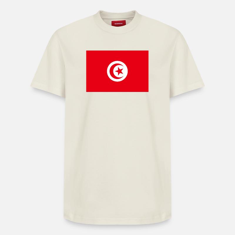 Tunisie - T-shirt unisexe décontracté en coton Supima – de SPREAD - blanc cassé