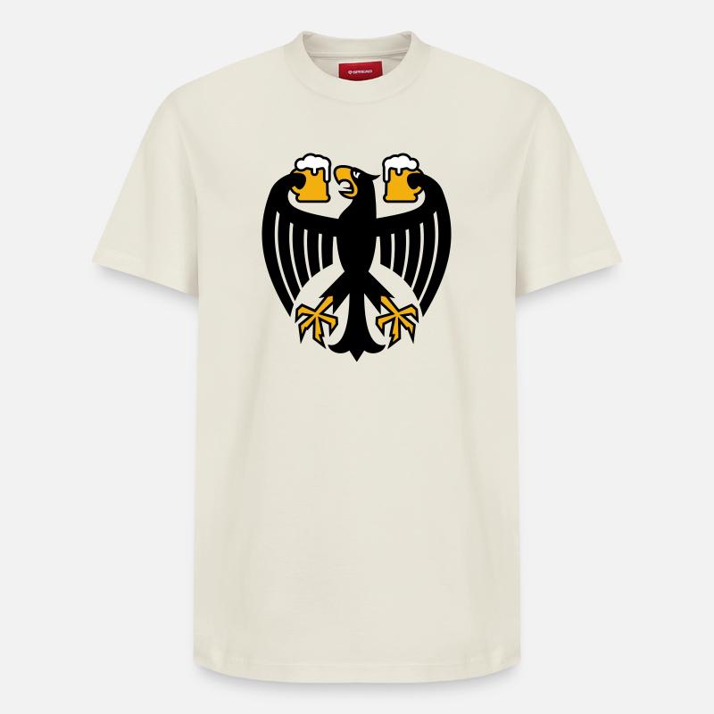 Allemagne Bière Federal Eagle - T-shirt unisexe décontracté en coton Supima – de SPREAD - blanc cassé