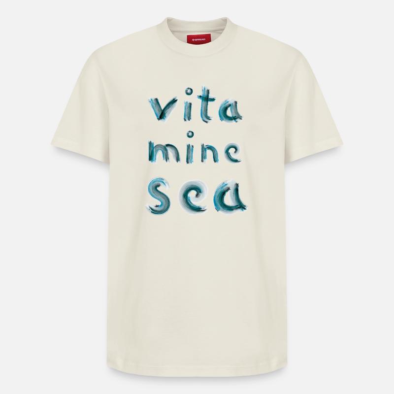 Vitamines Mer - T-shirt unisexe décontracté en coton Supima – de SPREAD - blanc cassé