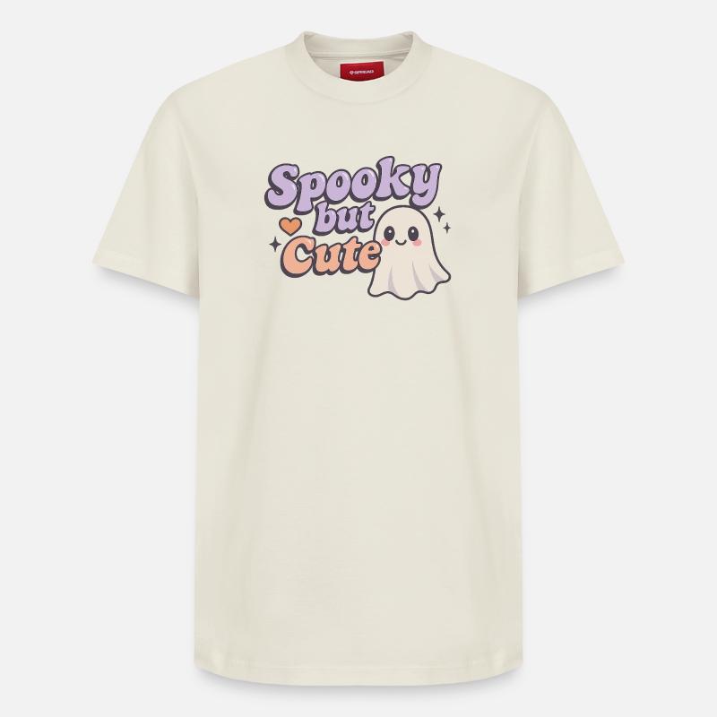 Effrayant mais mignon - T-shirt unisexe décontracté en coton Supima – de SPREAD - blanc cassé
