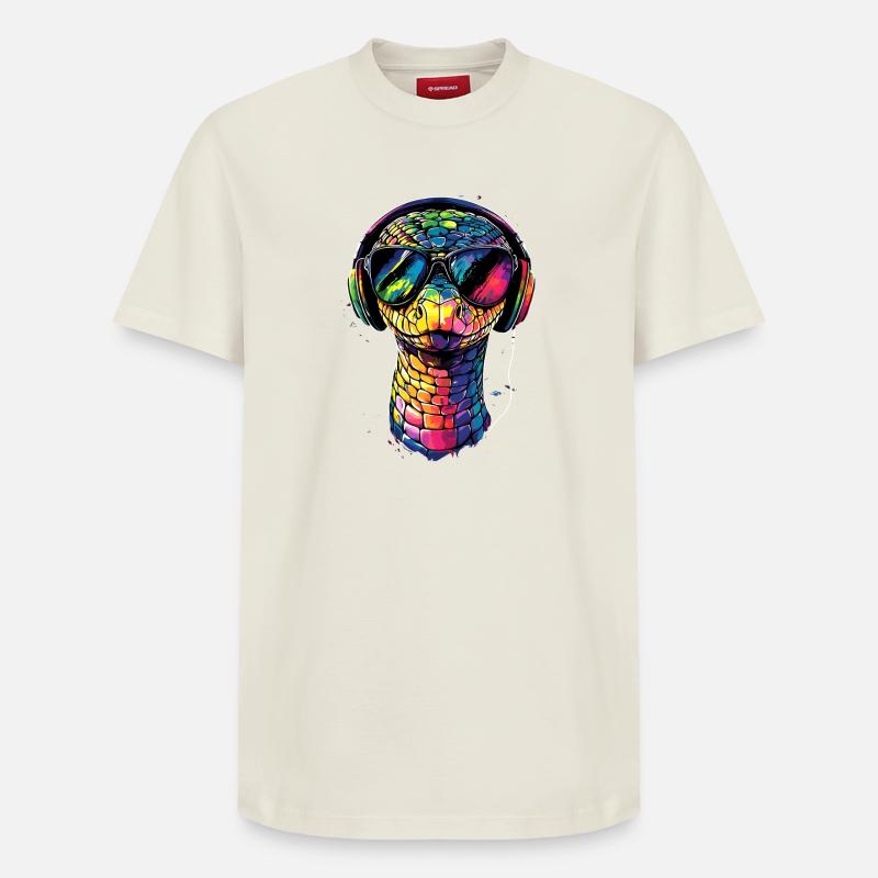 snake, python, cobra, rattlesnake, snakes - Relaxed Unisex Supima Cotton T-Shirt – by SPREAD - off white