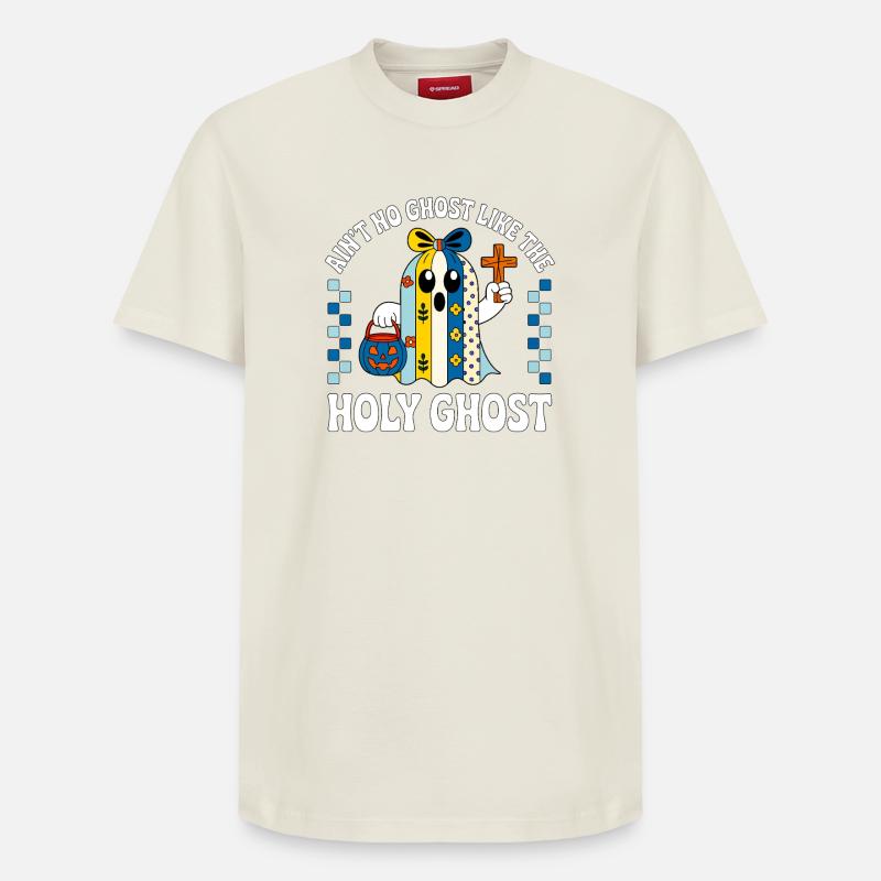 Ain't_No_Ghost_Like_The_Holy_Ghost - T-shirt unisexe décontracté en coton Supima – de SPREAD - blanc cassé
