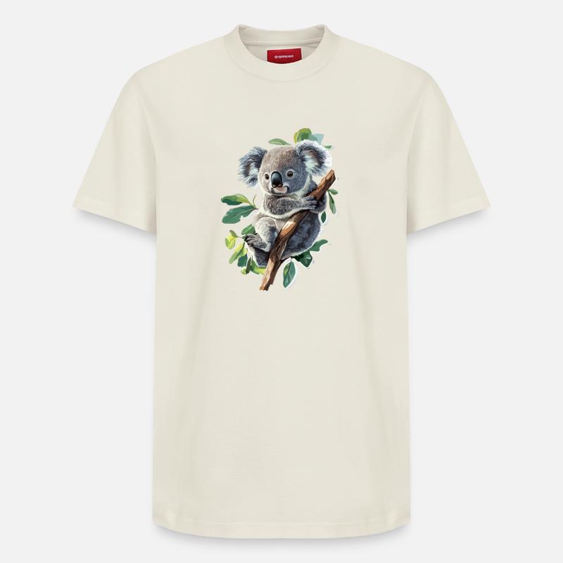 Koala - T-shirt unisexe décontracté en coton Supima – de SPREAD - blanc cassé