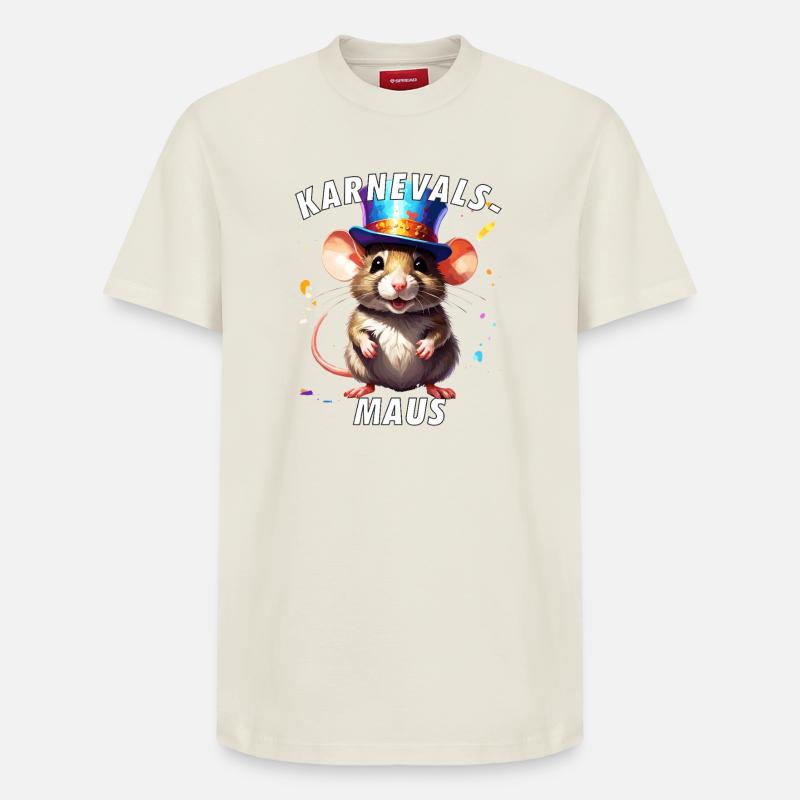 SOURIS DE CARNAVAL - T-shirt unisexe décontracté en coton Supima – de SPREAD - blanc cassé