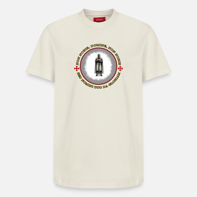 Tempelritter - Relaxed Unisex Supima Cotton T-Shirt – von SPREAD - Naturweiß