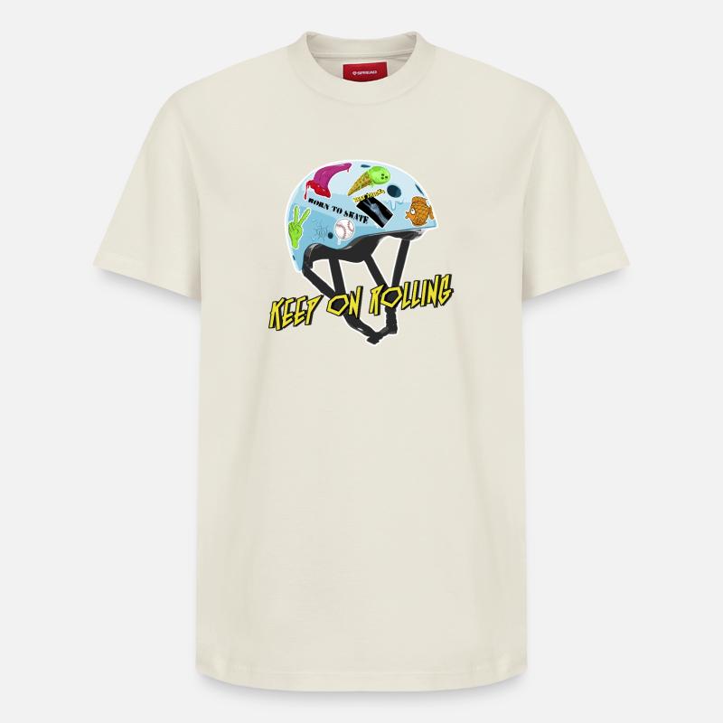 Patineur - T-shirt unisexe décontracté en coton Supima – de SPREAD - blanc cassé