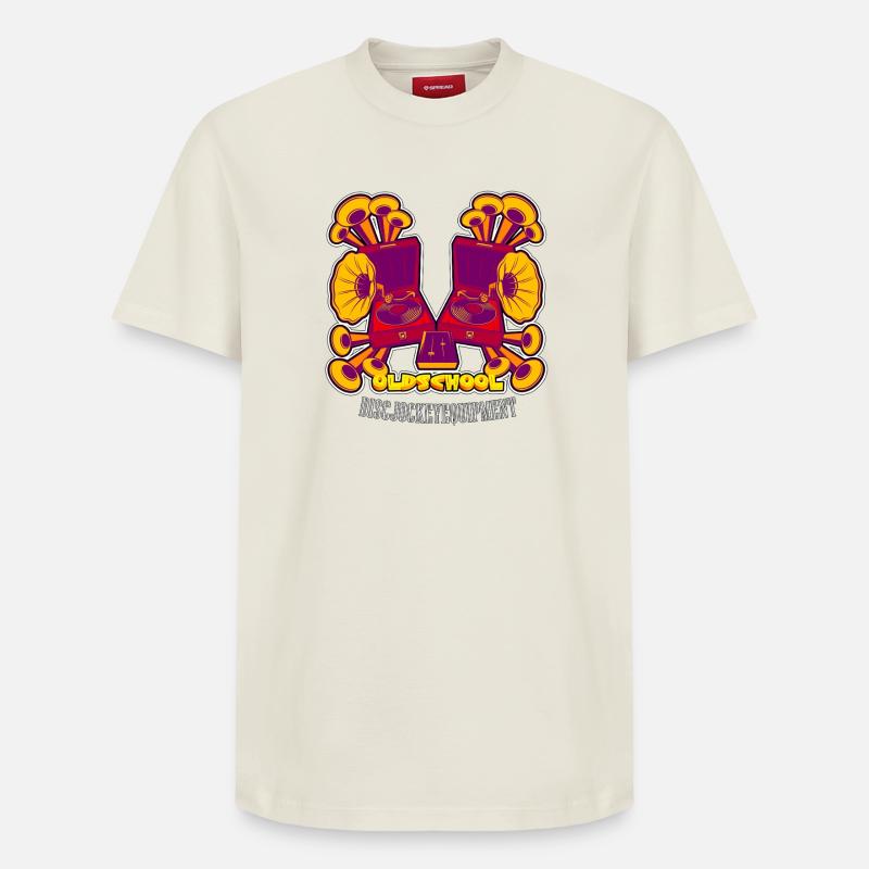 DJ - Relaxed Unisex Supima Cotton T-Shirt – von SPREAD - Naturweiß