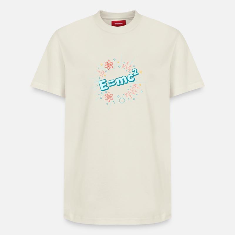 E=mc2 Explosion scientifique - T-shirt unisexe décontracté en coton Supima – de SPREAD - blanc cassé
