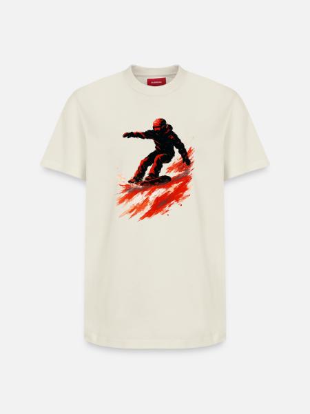 Snowboarding | Snow | Snowboarder | Ski - Relaxed Unisex Supima Cotton T-Shirt – by SPREAD - off white