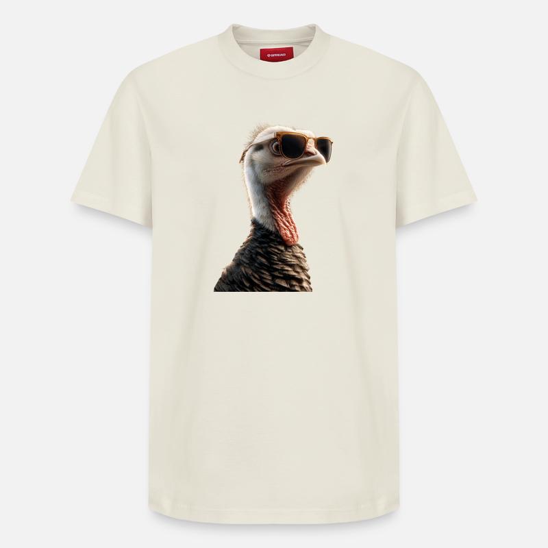 Dinde Poules Oiseaux Dinde - T-shirt unisexe décontracté en coton Supima – de SPREAD - blanc cassé
