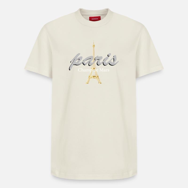 Paris - Relaxed Unisex Supima Cotton T-Shirt – von SPREAD - Naturweiß