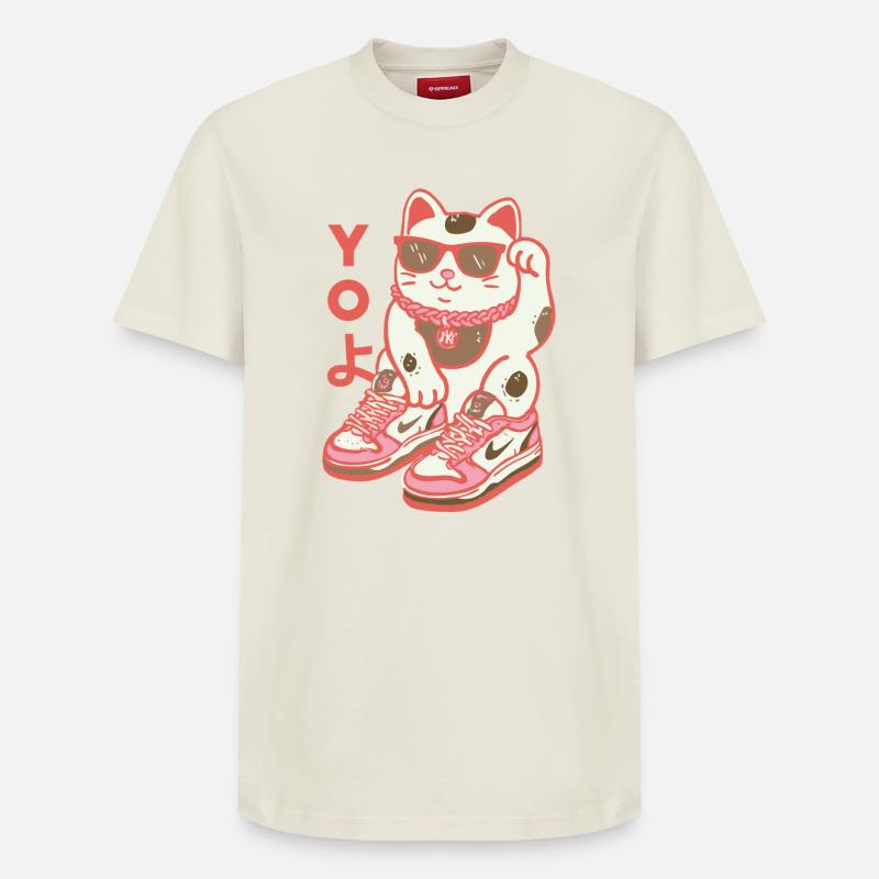 Sunny Cat Sneaker Squad - Relaxed Unisex Supima Cotton T-Shirt – von SPREAD - Naturweiß