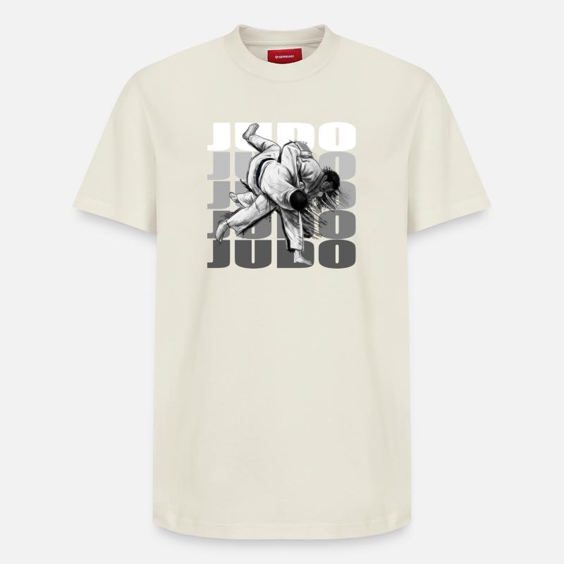 Judo - T-shirt unisexe décontracté en coton Supima – de SPREAD - blanc cassé