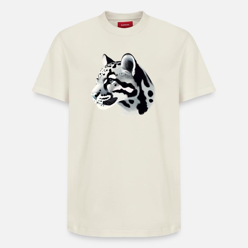 Léopard nuageux - T-shirt unisexe décontracté en coton Supima – de SPREAD - blanc cassé