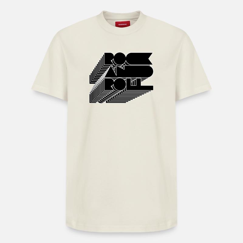 Lignes Rock Roll - T-shirt unisexe décontracté en coton Supima – de SPREAD - blanc cassé