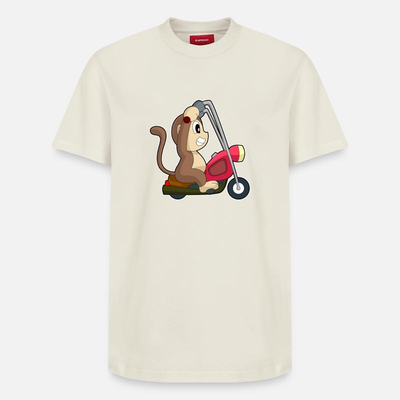 Moto Singe - T-shirt unisexe décontracté en coton Supima – de SPREAD - blanc cassé