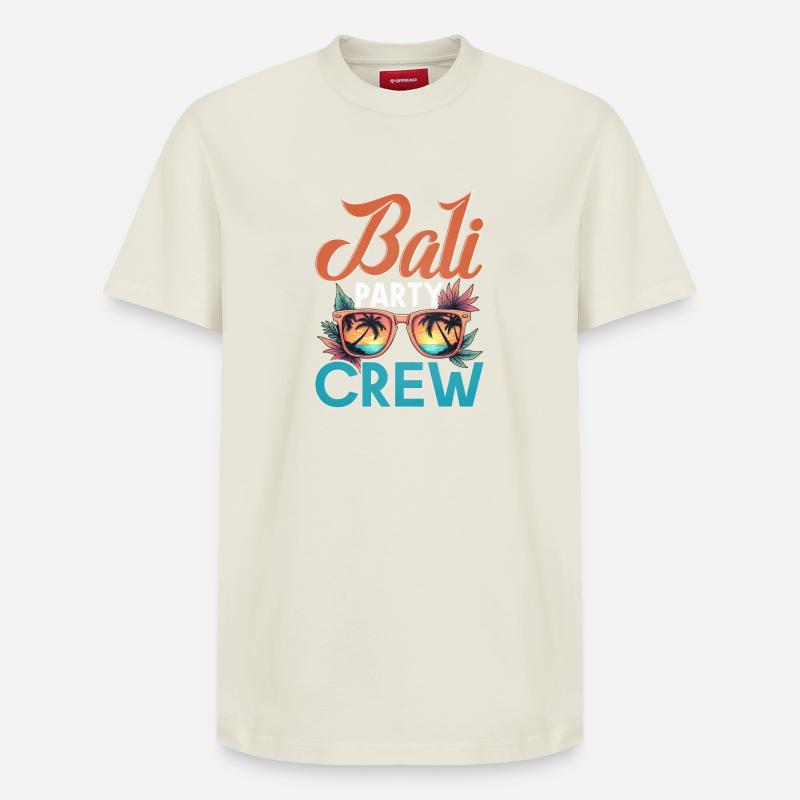 Équipage de Bali - T-shirt unisexe décontracté en coton Supima – de SPREAD - blanc cassé
