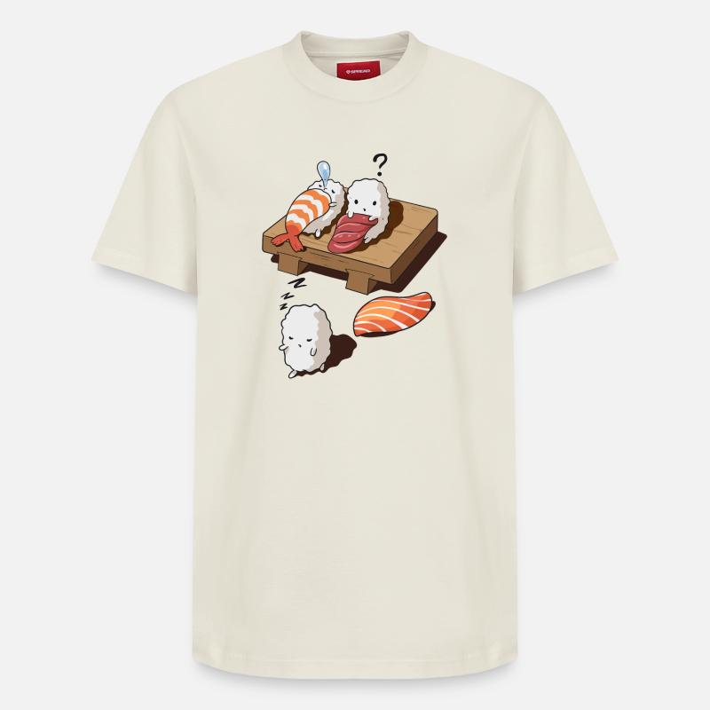 Rêver de sushi - T-shirt unisexe décontracté en coton Supima – de SPREAD - blanc cassé