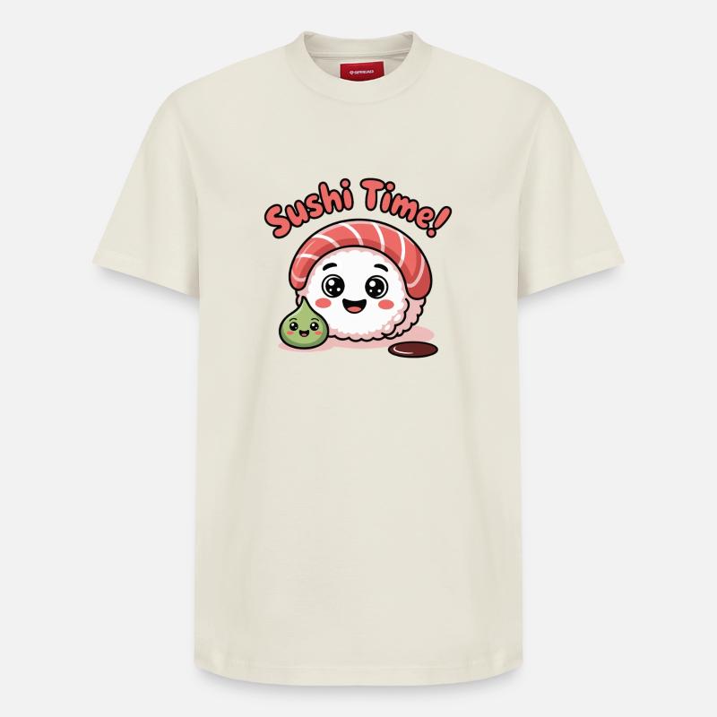 Icône du Sushi Time Roll - T-shirt unisexe décontracté en coton Supima – de SPREAD - blanc cassé