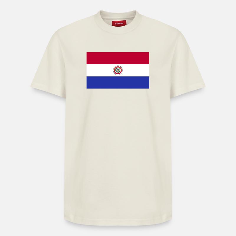 Drapeau national du Paraguay - T-shirt unisexe décontracté en coton Supima – de SPREAD - blanc cassé