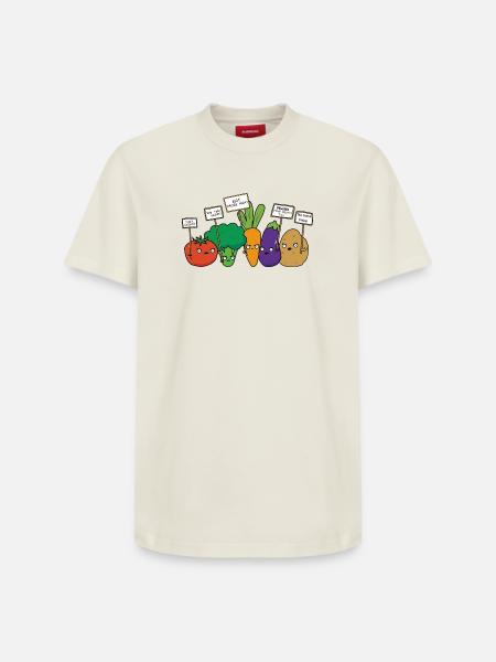 Veggie Anti-veganer Protest - Relaxed Unisex Supima Cotton T-Shirt – von SPREAD - Naturweiß