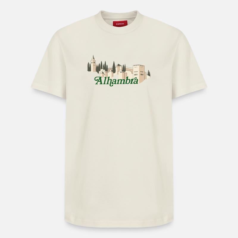 Alhambra - T-shirt unisexe décontracté en coton Supima – de SPREAD - blanc cassé