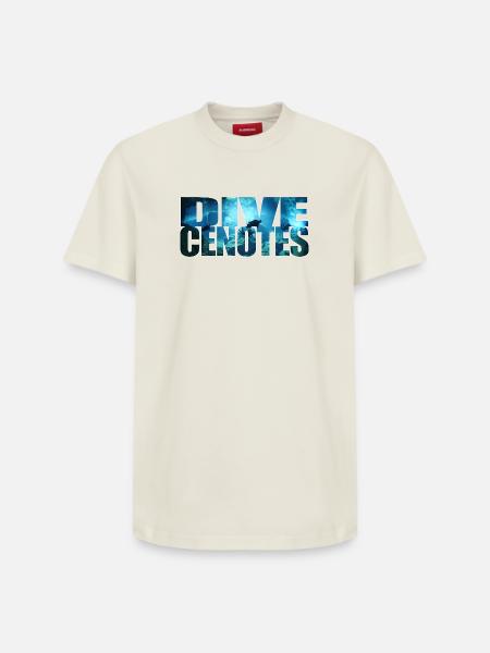 Dive Cenotes - Plongée à Cenotes - T-shirt unisexe décontracté en coton Supima – de SPREAD - blanc cassé