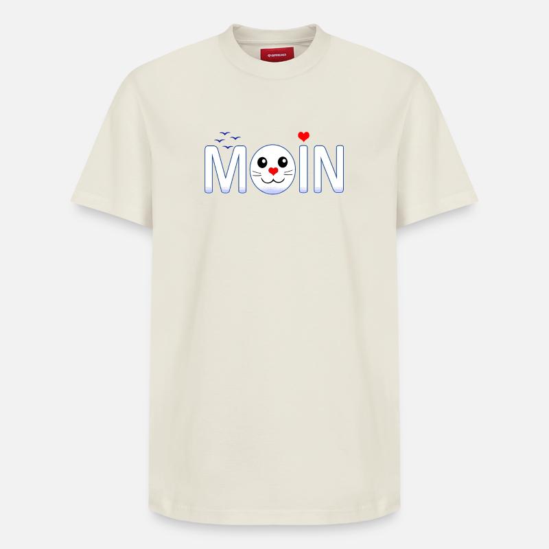 Moin Moin - Relaxed Unisex Supima Cotton T-Shirt – von SPREAD - Naturweiß