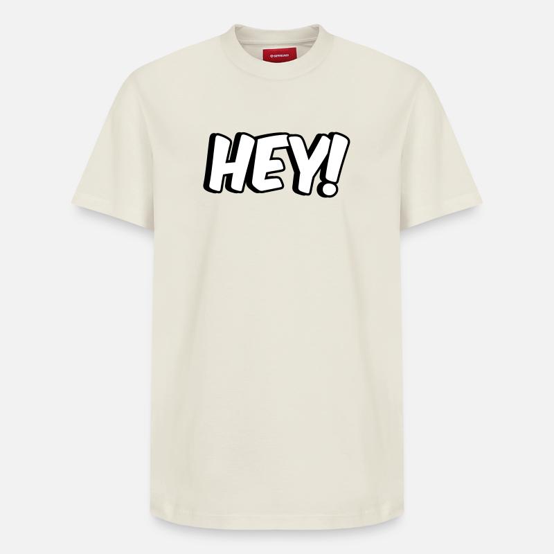 Hey Conception comique - T-shirt unisexe décontracté en coton Supima – de SPREAD - blanc cassé