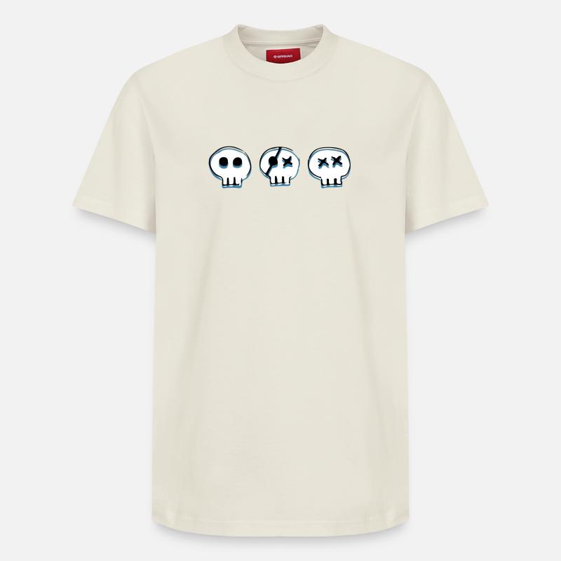 Os Crânes - T-shirt unisexe décontracté en coton Supima – de SPREAD - blanc cassé