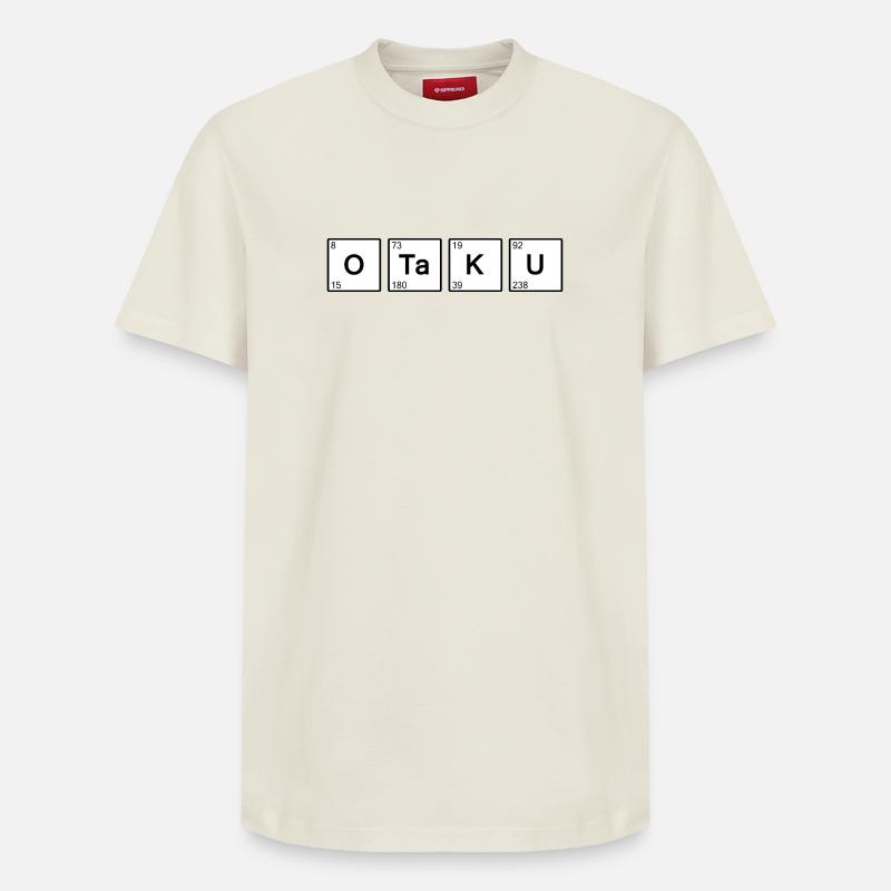 OTAKU Atomique Typographie Élémentaire - T-shirt unisexe décontracté en coton Supima – de SPREAD - blanc cassé