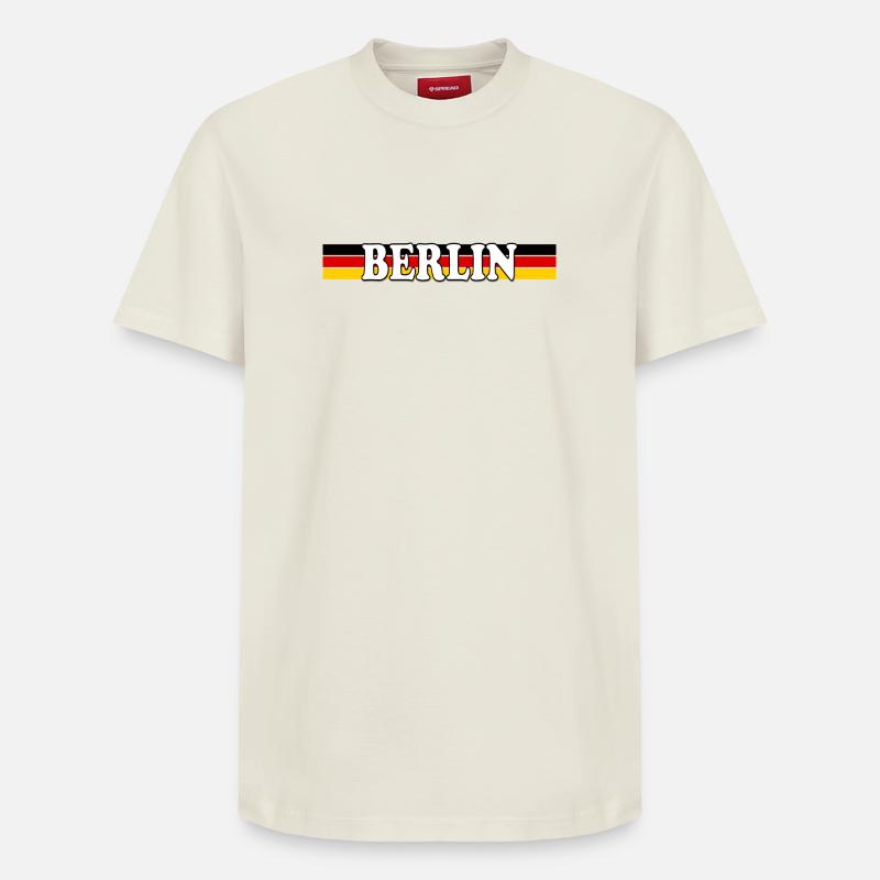 Berlin bandeau drapeau allemand - T-shirt unisexe décontracté en coton Supima – de SPREAD - blanc cassé