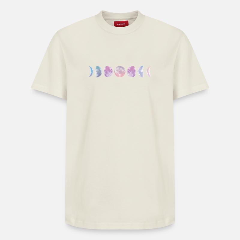 Phases de lune pastel - T-shirt unisexe décontracté en coton Supima – de SPREAD - blanc cassé