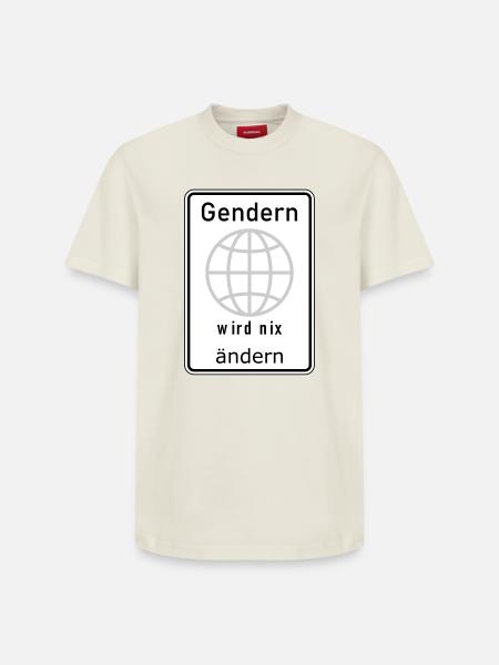 Gendern wird nix ändern - Relaxed Unisex Supima Cotton T-Shirt – von SPREAD - Naturweiß