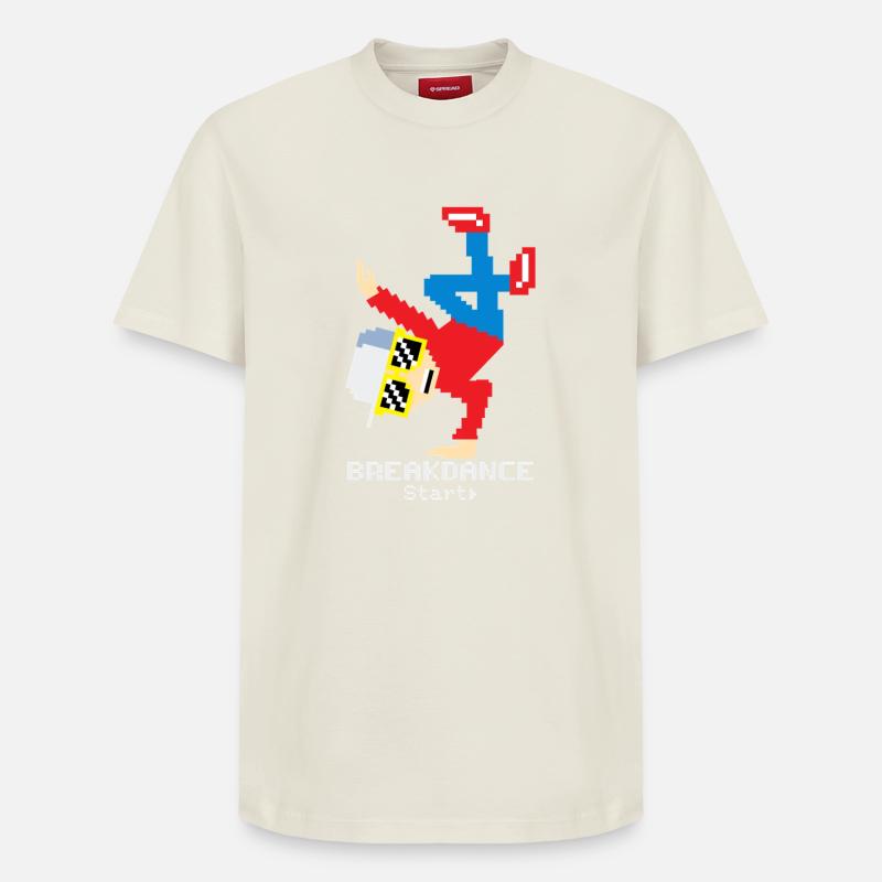 Breakdance B-Boy  - Relaxed Unisex Supima Cotton T-Shirt – von SPREAD - Naturweiß